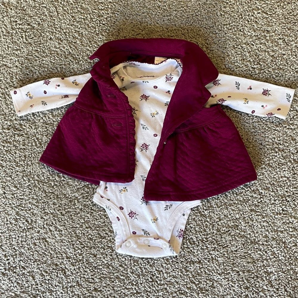 3 Month Baby Girl Onesie with Jacket